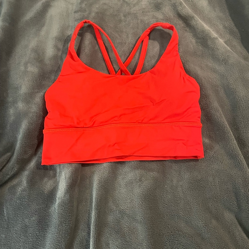 Lululemon Vibrant Red Sports Bra Size 4 NEW Without Tags